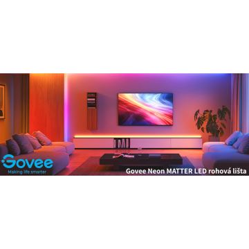 Govee - Neon MATTER LED stūra sliede 5m RGBIC Wi-Fi