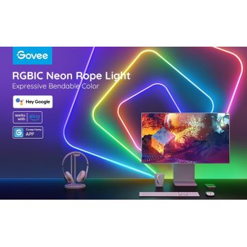 Govee - Neon SMART salokāma LED josla RGBIC 2m Wi-Fi IP67