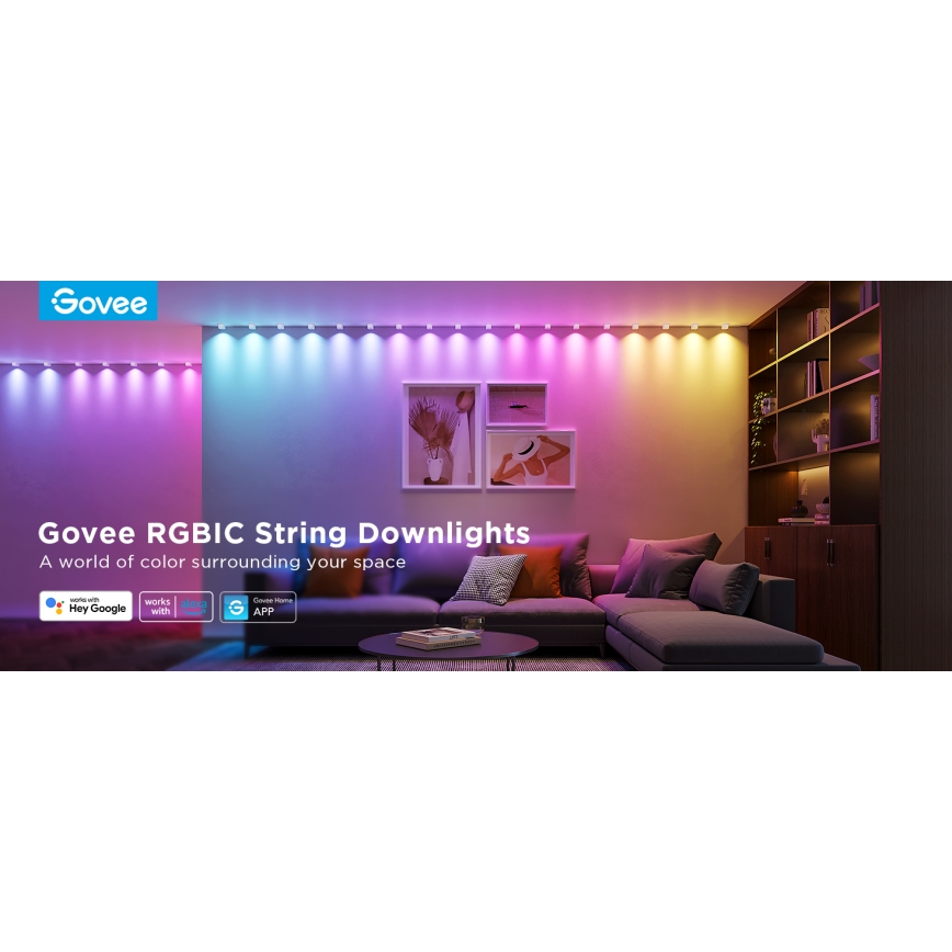 Govee - RGBIC LED Aukla Downlights 5m Wi-Fi