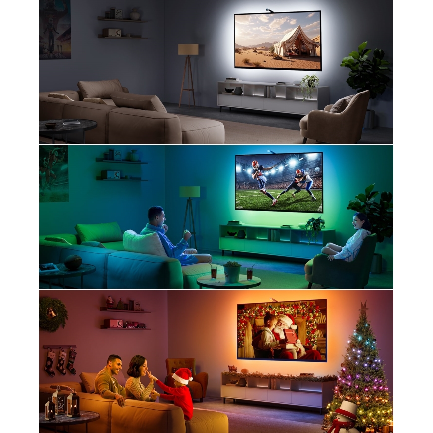 Govee - TV Backlight 3 Lite TV 55-65" SMART LED aizmugurējais apgaismojums RGBICW Wi-Fi IP67 + tālvadības pults