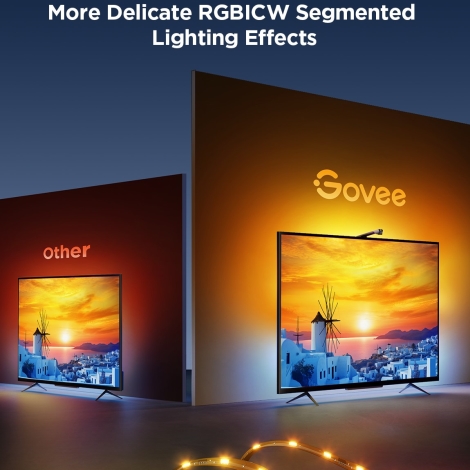 Govee - TV Backlight 3 Lite TV 55-65" SMART LED aizmugurējais apgaismojums RGBICW Wi-Fi IP67 + tālvadības pults