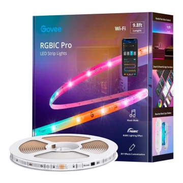 Govee - Wi-Fi RGBIC Smart PRO LED josla 3m - īpaši izturīga