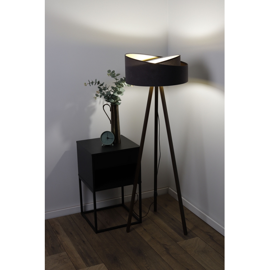 Grīdas lampa GALAXY 1xE27/60W/230V pelēka/brūna