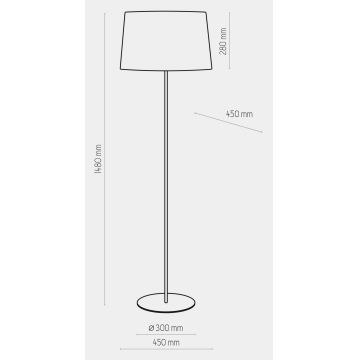 Grīdas lampa MAJA 1xE27/25W/230V balta