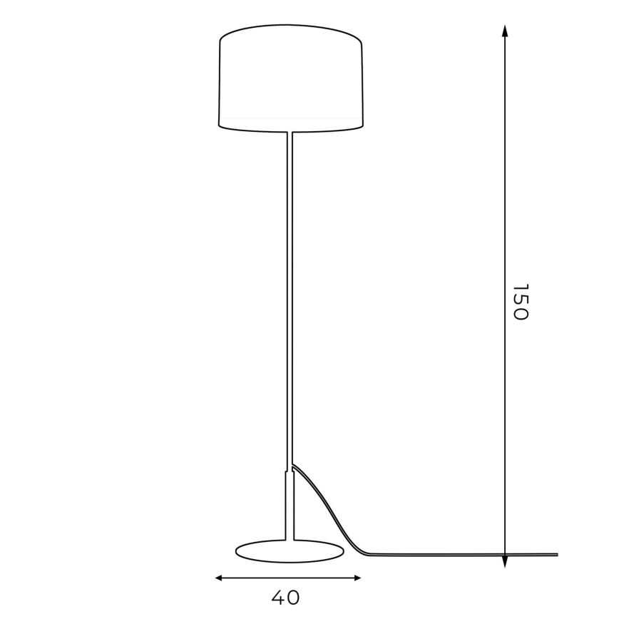 Grīdas stāvlampa ARDEN 1xE27/60W/230V balta/zelta