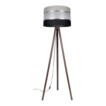 Grīdas stāvlampa CORAL 1xE27/60W/230V brūna/malna/pelēka/hroma