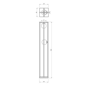 Grīdas stāvlampa DIEGO 2xE14/40W/230V melna