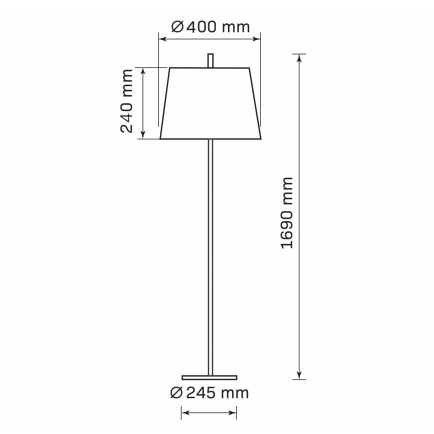 Grīdas stāvlampa ELENA 1xE27/20W/230V balta