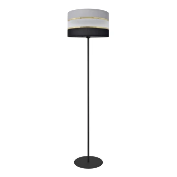 Grīdas stāvlampa HELEN 1xE27/60W/230V melna/pelēka/zeltaina