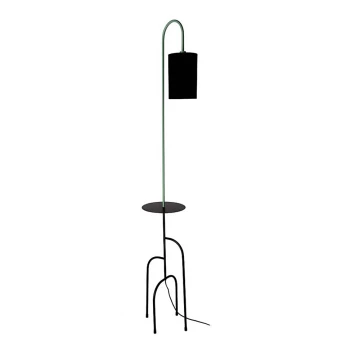 Grīdas stāvlampa RAVELLO 1xE14/40W/230V melna/tirkīza