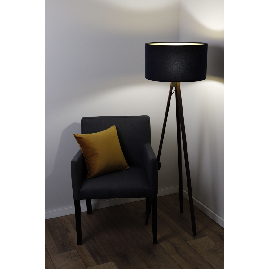 Grīdas stāvlampa STANDART 1xE27/60W/230V melna/venge