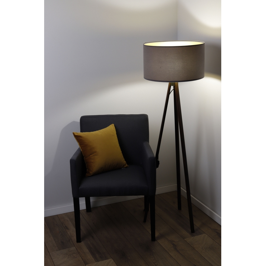 Grīdas stāvlampa STANDART 1xE27/60W/230V pelēka/brūna