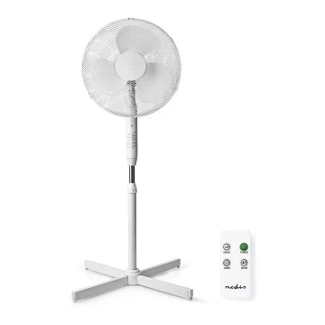 Grīdas ventilators 40W/230V balts + tālvadības pults