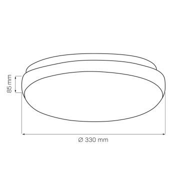 Griestu lampa BOGDAN 2xE27/20W/230V d. 33 cm balta