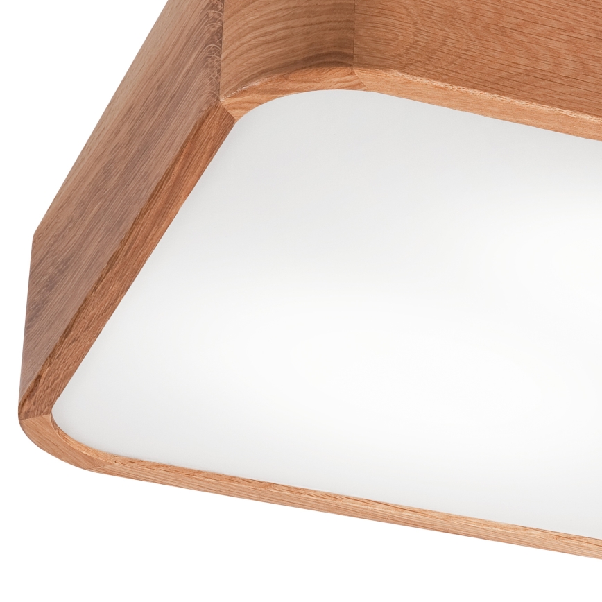 Griestu lampa OAK SQUARE 2xE27/15W/230V 35x35 cm ozols