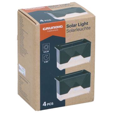 Grundig - KOMPLEKTS 4x LED Saules enerģijas sienas lampa LED/1,2V IP44