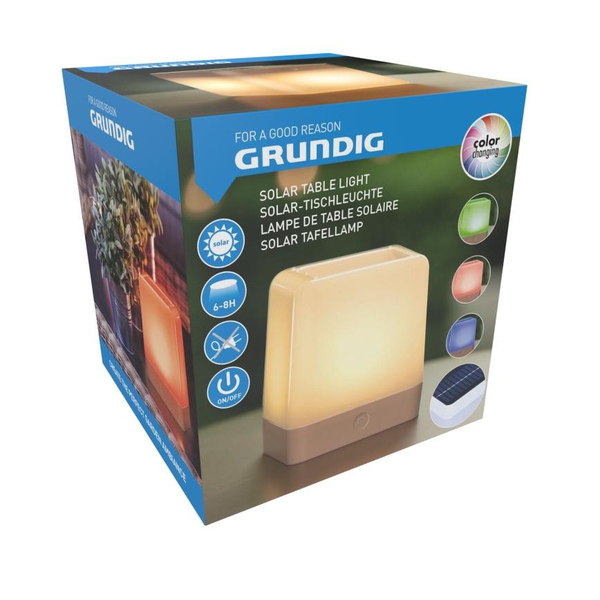 Grundig - LED RGB Saules eneģijas lampa LED/3,7V