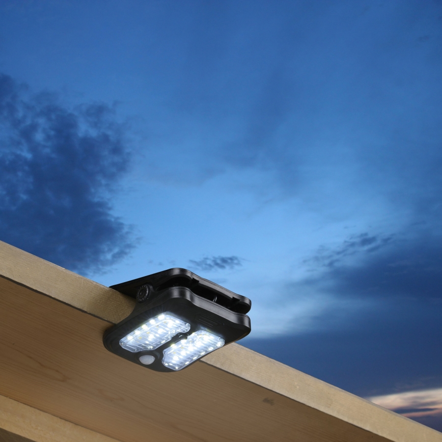 Grundig - LED Saules enerģijas lampa ar sensoru CLIP-ON LED/4W/3,7V IP44
