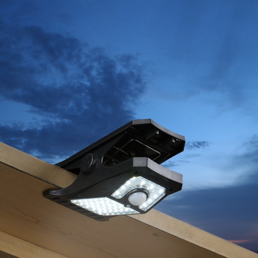 Grundig - LED Saules enerģijas lampa ar sensoru CLIP-ON LED/9W/3,7V IP44