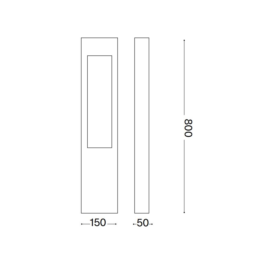 Ideal Lux - Āra lampa VEGA 1xG9/15W/230V 80 cm IP44 brūna