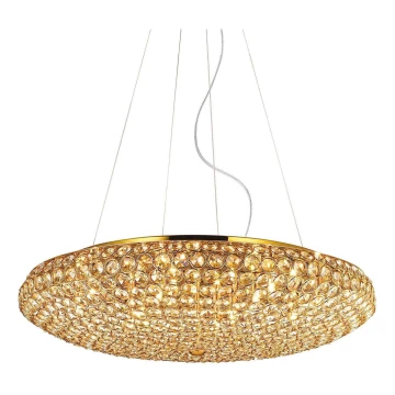 Ideal Lux - Kristāla lustra ar auklu KING 12xG9/40W/230V d. 65 cm zelta