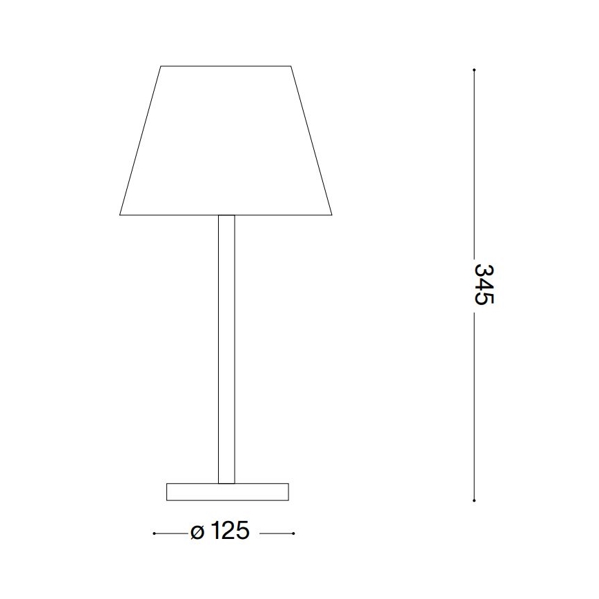 Ideal Lux - LED Aptumšojama skārienvadāma lampa LOLITA LED/2,8W/5V IP54 brūna