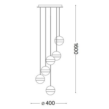 Ideal Lux - LED Lustra ar auklu GALAXY LED/58W/230V