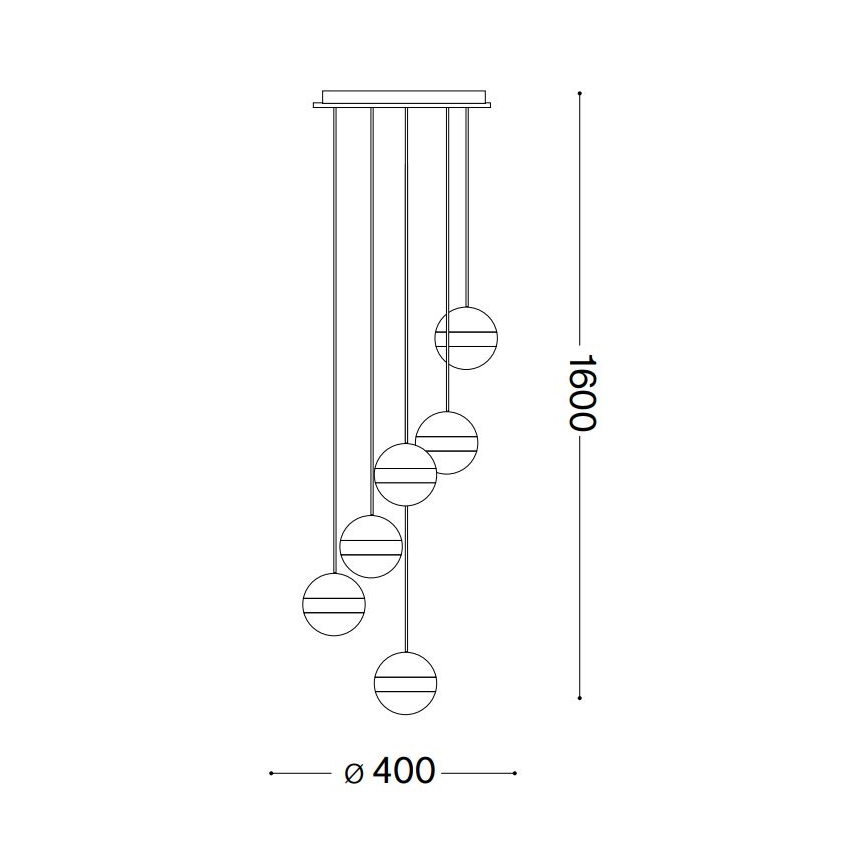 Ideal Lux - LED Lustra ar auklu GALAXY LED/58W/230V