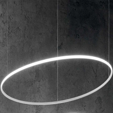 Ideal Lux - LED Lustra ar auklu HULAHOOP LED/46W/230V d. 100 cm balta