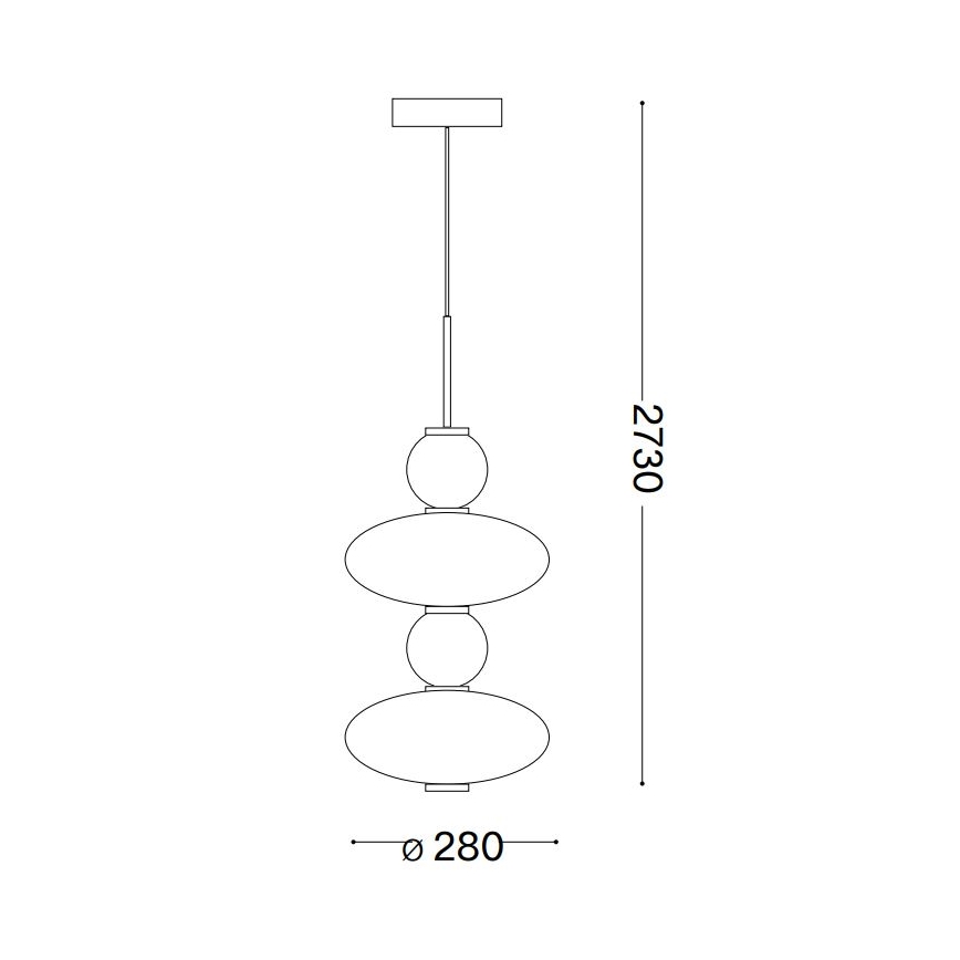 Ideal Lux - LED Lustra ar auklu LUMIERE LED/34W/230V