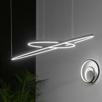 Ideal Lux - LED Lustra ar auklu ORACLE SLIM LED/32W/230V d. 50 cm melna