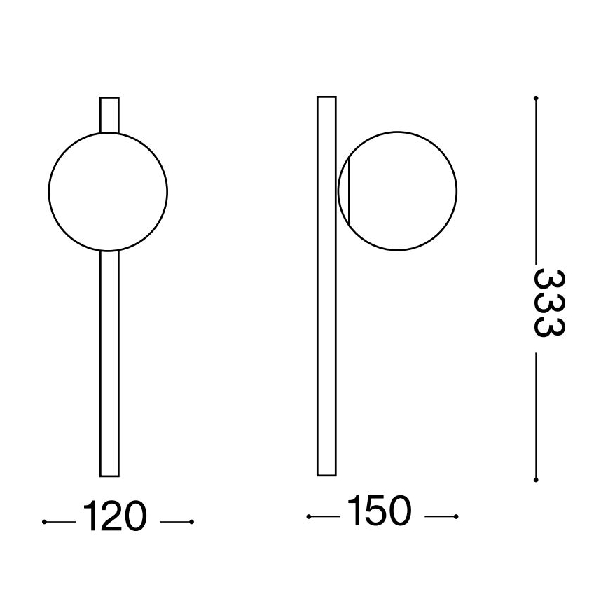 Ideal Lux - LED Sienas lampa BINOMIO 1xG9/3W/230V melna