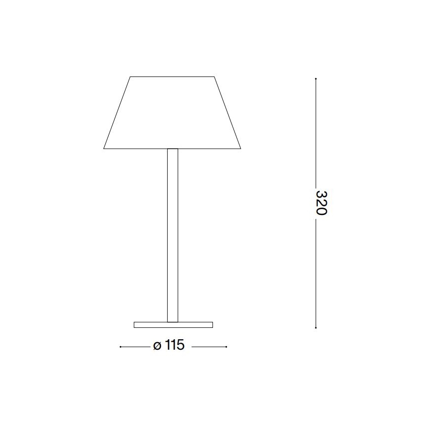 Ideal Lux - LED Skārienvadāma aptumšojama lampa PURE LED/1,5W/3,7V IP54 melna