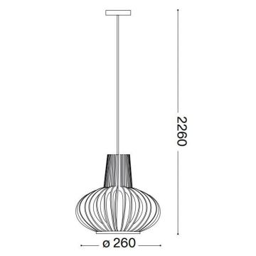 Ideal Lux - Lustra ar auklu CITRUS 1xE27/60W/230V saplāksnis