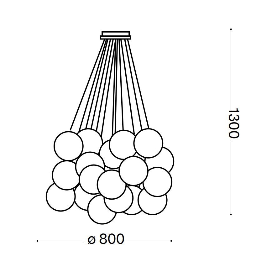 Ideal Lux - Lustra ar auklu MAPA PLUS 22xE14/40W/230V