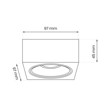 Iegremdējams starmetis BALI 1xGU5,3/MR16/25W/12V kvadrātveida balts