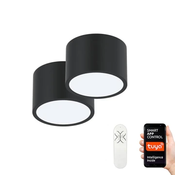 Immax Neo 07023L-15BD - Iepakojums 2x LED Griestu lampa RONDATE melna 2xLED/12W/230V + TP Tuya