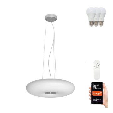 Immax NEO 07059L - LED RGBW Aptumšojuma lustra ar auklu FUENTE 3xE27/8,5W/100-240V 40 cm + tālvadības pults Tuya