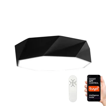 Immax NEO 07130-B60 - LED SMART Aptumšojama grietsu lampa DIAMANTE melna LED/43W/230V + tālvadības pults 60cm Tuya ZigBee