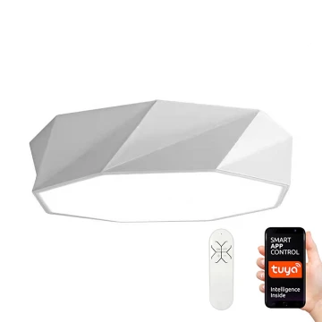 Immax NEO 07131-W80 - LED SMART Aptumšojama grietsu lampa DIAMANTE balta LED/60W/230V + tālvadības pults 80cm Tuya ZigBee