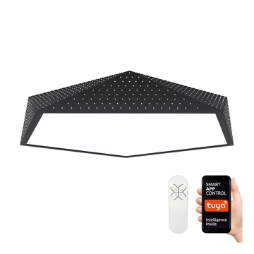 Immax NEO 07151-B80 - LED Aptumšojams griestu gaismeklis BRILIANT LED/56W/230V Wi-Fi Tuya melns + tālvadības pults