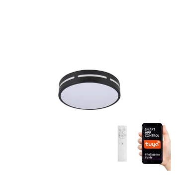 Immax NEO 07152-B30 - LED Aptumšojams griestu gaismeklis NEO LITE PERFECTO LED/24W/230V Wi-Fi Tuya black + tālvadības pults