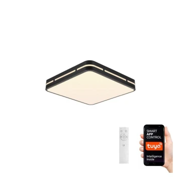 Immax NEO 07154-B30 - LED Aptumšojama griestu lampa  NEO LITE PERFECTO LED/24W/230V Wi-Fi Tuya melna + tālvadības pults