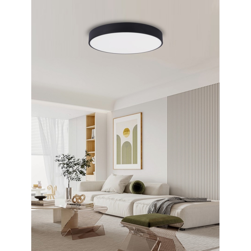 Immax NEO 07203L-LED Aptumšojama griestu lampa RONDATE 65W/230V 3000-6000K Tuya melna + tālvadības pults