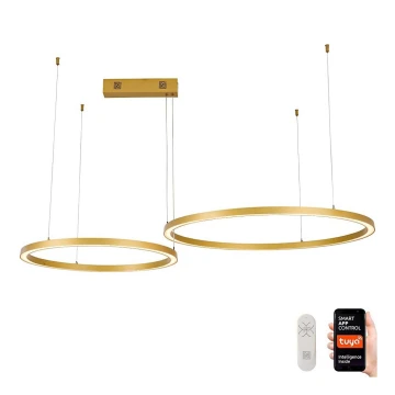 Immax NEO 07218L - LED Aptumšojama lustra ar auklu FINO LED/93W/230V 60/80cm zelta Tuya + tālvadības pults