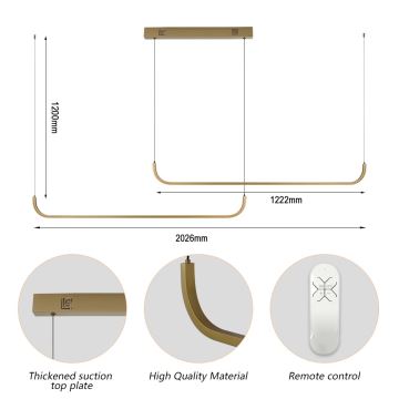 Immax NEO 07228L - LED Aptumšojama lustra ar auklu PATTINI LED/53W/230V Tuya + tālvadības pults