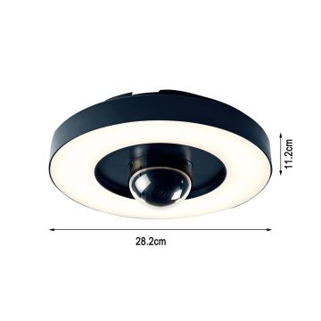 Immax NEO 07792L - LED Viedā āra kamera ar lampu RING 22W/230V IP44 Wi-Fi Tuya