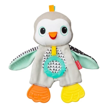Infantino - Plīša rotaļlieta ar zobu riņķi, pingvīns