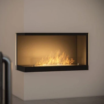 InFire - Stūra BIO kamīns 80x45 cm 3kW melns