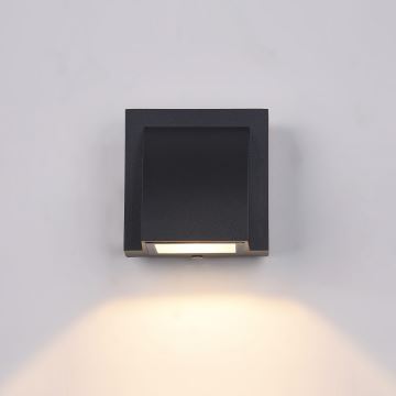ITALUX - LED Āra sienas lampa EDGAR LED/3W/230V IP54 3000K melna
